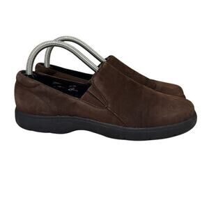 Rockport Brown Leather Slip On Comfort Loafers Women's 7.5 Work Shoes